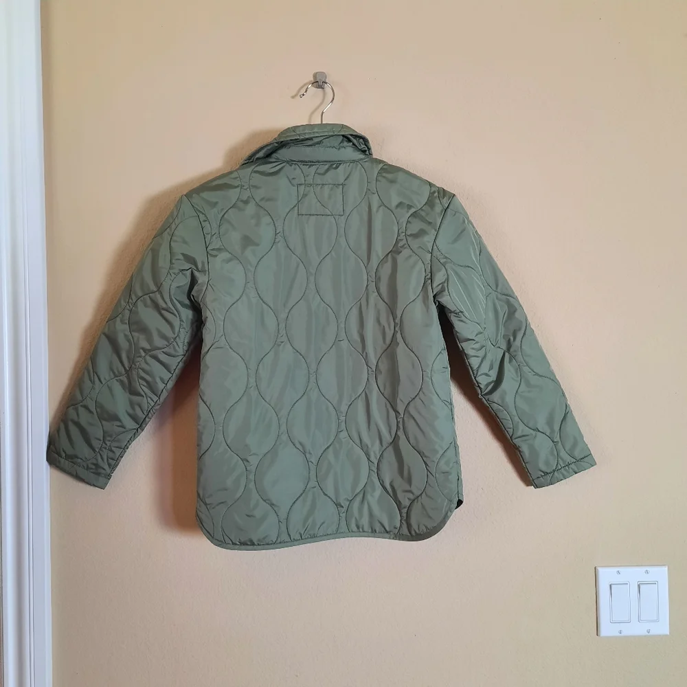 Lightweight Water Resistant Army Green Quilted Puffer Jacket Olive